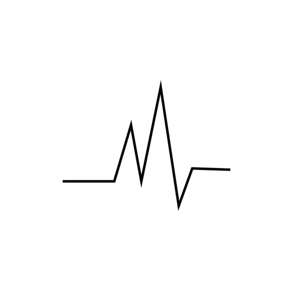 Modèle Logo Illustration Vectorielle Icône Impulsion Battement Coeur — Image vectorielle