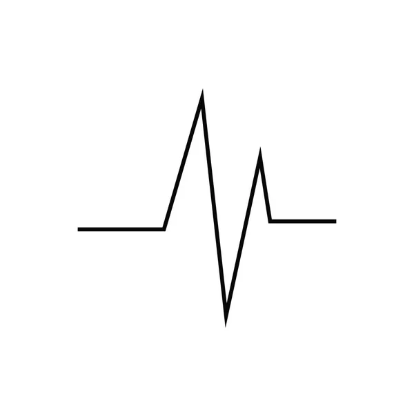 Hearbeat Pulso Ícone Vetor Ilustração Logo Template — Vetor de Stock