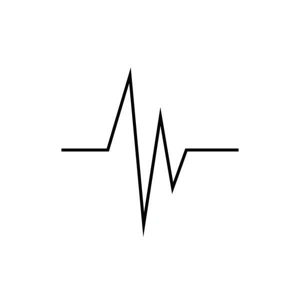 Hearbeat Pulso Ícone Vetor Ilustração Logo Template — Vetor de Stock