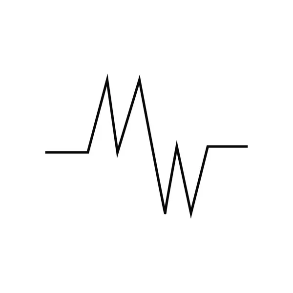 Šablona Obrázkem Ikon Pulzního Vektoru Hearbeat — Stockový vektor