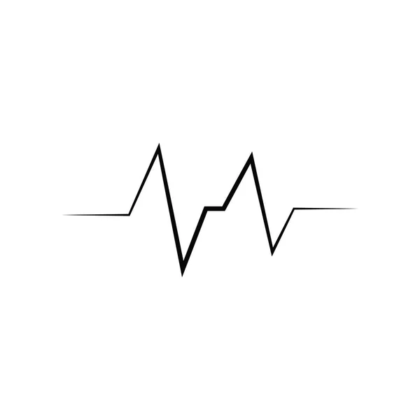 Hearbeat Pulse Icon Vector Illustration Logo Șablon — Vector de stoc