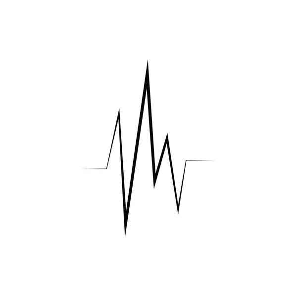 Hearbeat Pulse Icon Vector Illustration Logo Template — Stock Vector