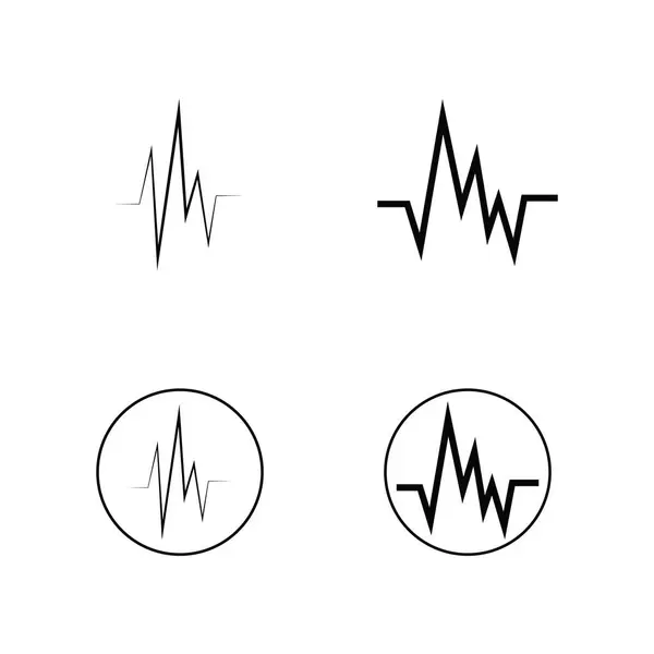 Πρότυπο Λογότυπου Εικονογράφησης Διανύσματος Παλμών Παλμών Παλμών — Διανυσματικό Αρχείο