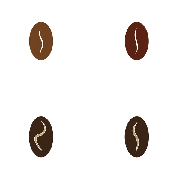 Coffee Bean Icon Vector Illustration Template — Stock Vector