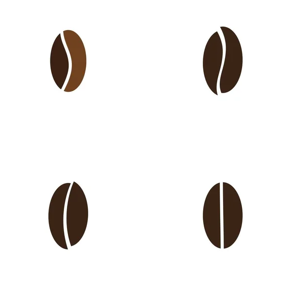 Coffee Bean Icon Vector Illustration Template — Stock Vector