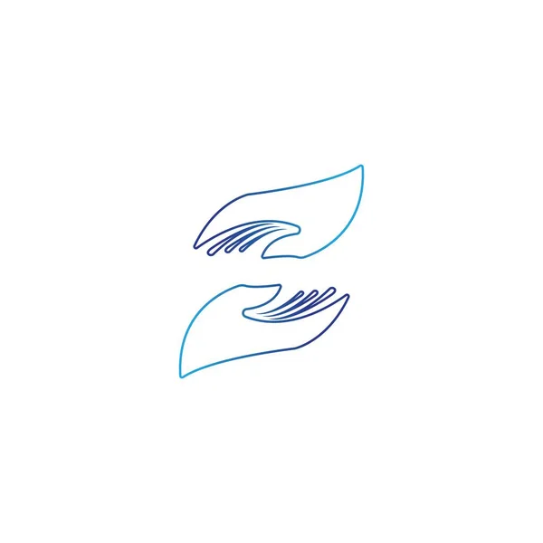 Handpflege Logo Vorlage Vektor Design — Stockvektor