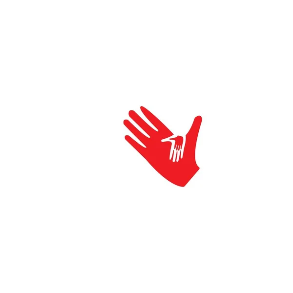 Hand Care Logo Template Vector Design — Stock Vector