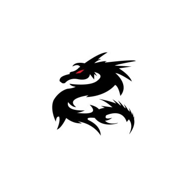 Dragon vektör resimleme logo şablonu