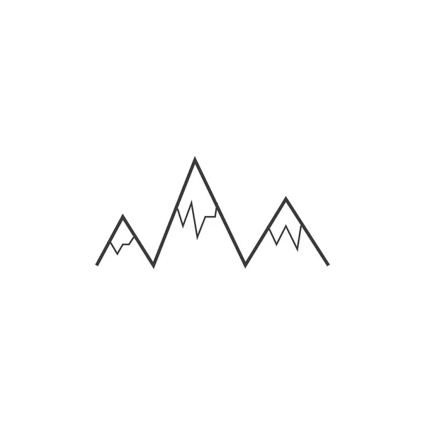 Icono Montaña Logo Plantilla Diseño Ilustración Vectorial — Archivo Imágenes Vectoriales