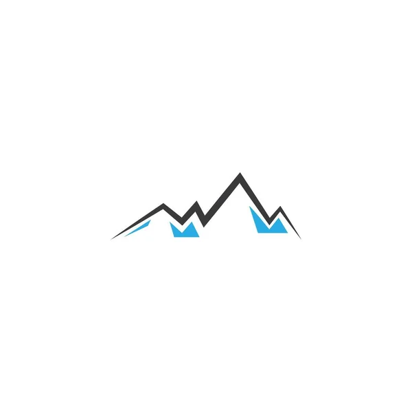 Icono Montaña Logo Plantilla Diseño Ilustración Vectorial — Vector de stock