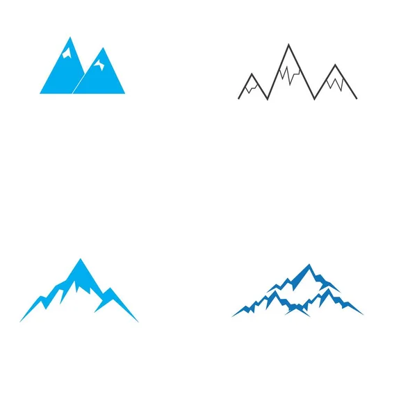 Dağ Simgesi Logo Şablonu Vektör Illüstrasyon Tasarımı — Stok Vektör