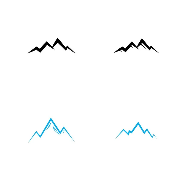 Mountain Ikon Logotyp Mall Vektor Illustration Design — Stock vektor