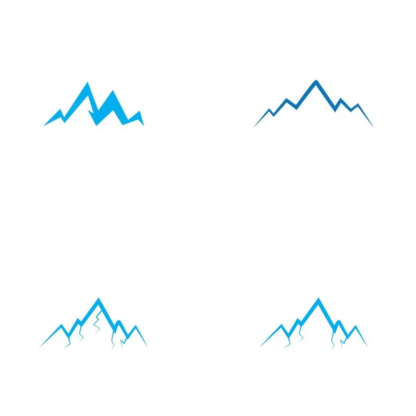 Mountain Icon Logo Template Vector Illustratie Ontwerp — Stockvector