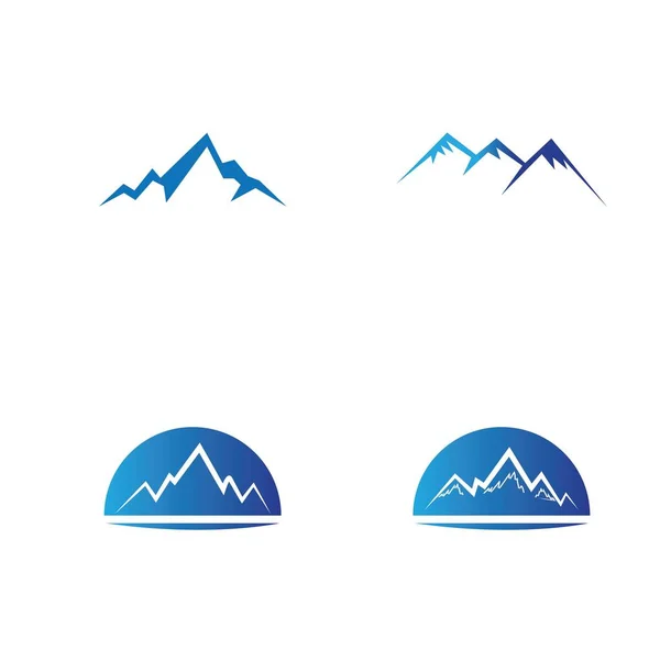 Mountain Icon Logo Template Vector Illustratie Ontwerp — Stockvector