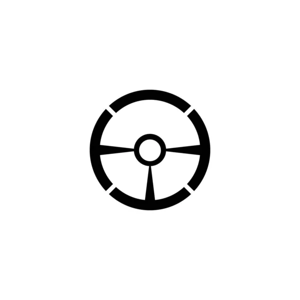 Diseño Plano Del Vector Del Logotipo Del Volante — Archivo Imágenes Vectoriales