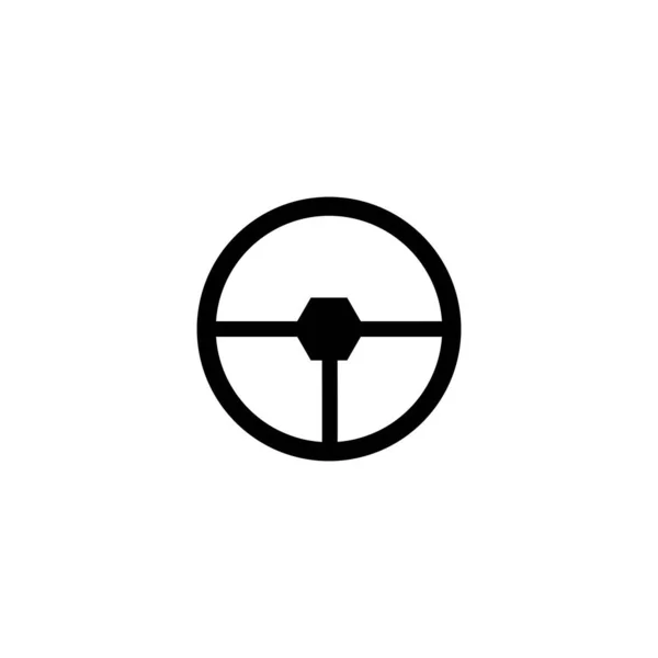 Volante Logotipo Vetor Design Plano —  Vetores de Stock