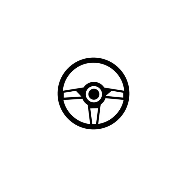 Diseño Plano Del Vector Del Logotipo Del Volante — Vector de stock