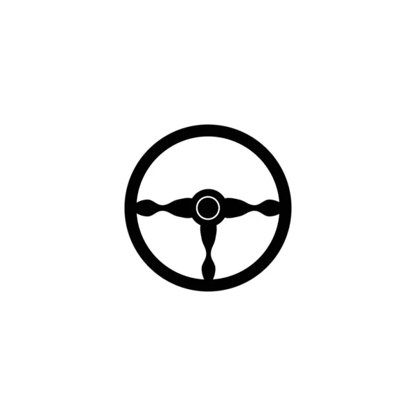 Logo Kierownicy Wektor Płaska Konstrukcja — Wektor stockowy