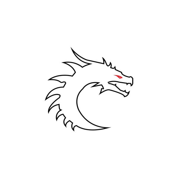 Dragon Wektor Ikona Ilustracja Projekt Szablon Logo — Wektor stockowy