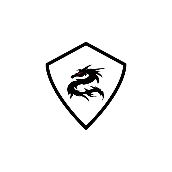 Dragon Wektor Ikona Ilustracja Projekt Szablon Logo — Wektor stockowy