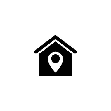 ev simgesi ya da logo izole edilmiş işaret işareti vektör illüstrasyonu - Yüksek kaliteli siyah biçim vektör simgelerinin koleksiyonu