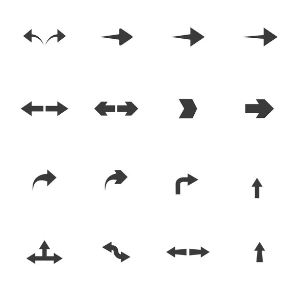 Ícone Ilustração Vetorial Seta Design Modelo Logotipo — Vetor de Stock