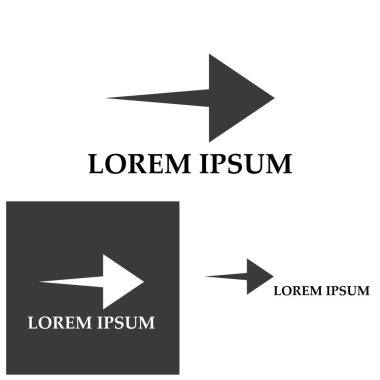 Ok vektör illüstrasyon simgesi Logo Şablonu tasarımı