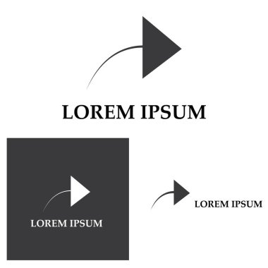 Ok vektör illüstrasyon simgesi Logo Şablonu tasarımı