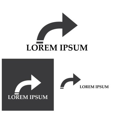 Ok vektör illüstrasyon simgesi Logo Şablonu tasarımı