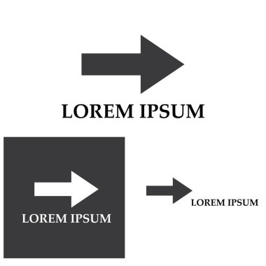 Ok vektör illüstrasyon simgesi Logo Şablonu tasarımı