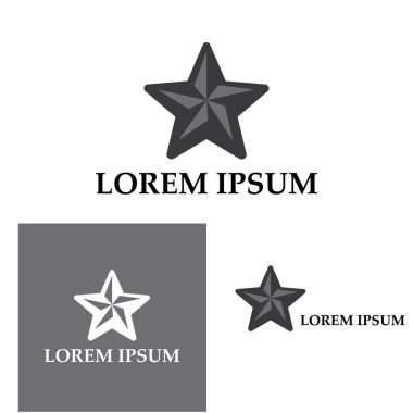 Yıldız simgesi şablon vektör illüstrasyon tasarımı