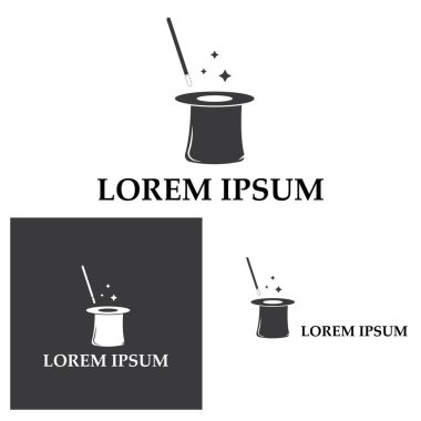 Sihirli şapka simgesi vektör şablonu