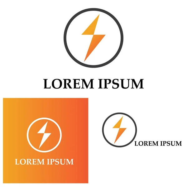 Lighting Logo Template Many Purpose — Stock Vector