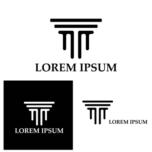 Pillar Logo Template Kolom Vector Illustratie — Stockvector