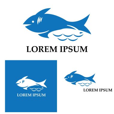 Balık logosu şablonu. Yaratıcı vektör sembolü