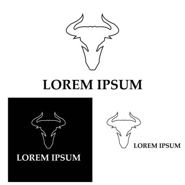 Boğa boynuzu logosu ve sembol simge simgeleri uygulaması