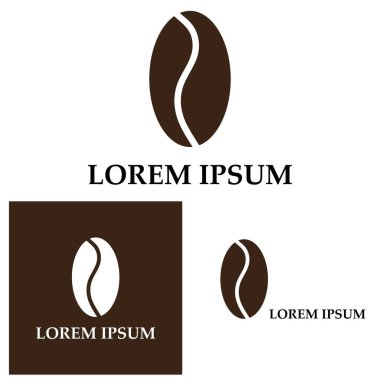 kahve çekirdeği simgesi vektör çizimi şablonu