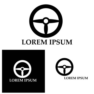 Direksiyon logosu düz tasarım