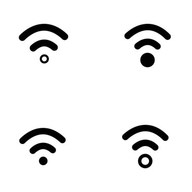 Kablosuz tasarım logo şablonu vektörü