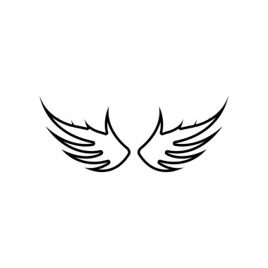 Kanat illüstrasyon logo vektör tasarımı