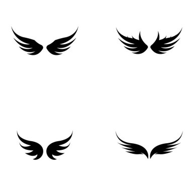 Kanat illüstrasyon logo vektör tasarımı