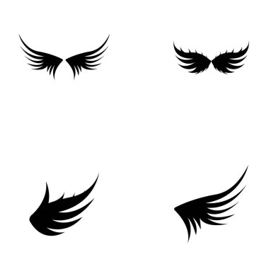 Kanat illüstrasyon logo vektör tasarımı