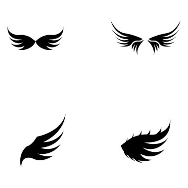 Kanat illüstrasyon logo vektör tasarımı