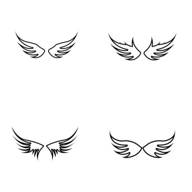 Kanat illüstrasyon logo vektör tasarımı