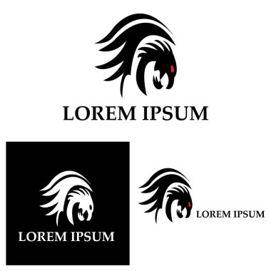 Dragon vektör resimleme logo şablonu