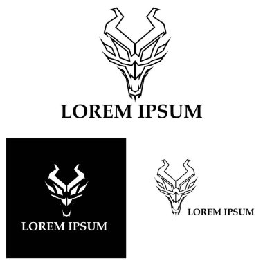Dragon vektör resimleme logo şablonu