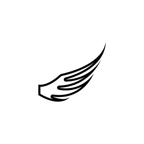 翼のイラストロゴベクトルデザイン — ストックベクタ