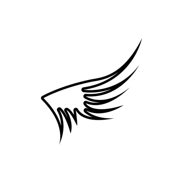 Vleugel Illustratie Logo Vector Ontwerp — Stockvector