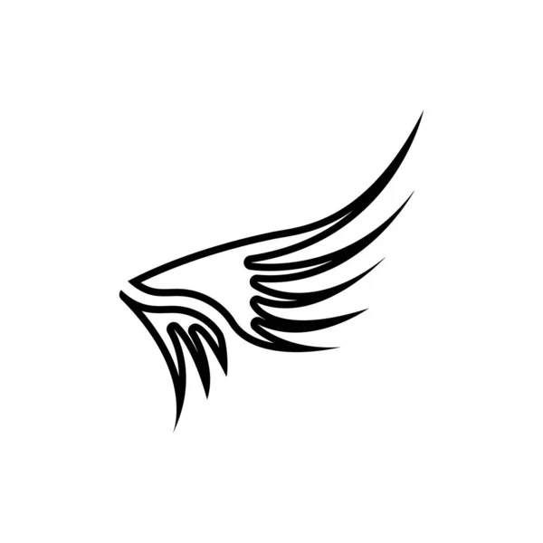 Kanat Illüstrasyon Logo Vektör Tasarımı — Stok Vektör