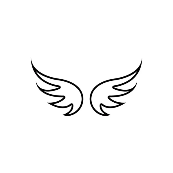 Flügel Illustration Logo Vektor Design — Stockvektor